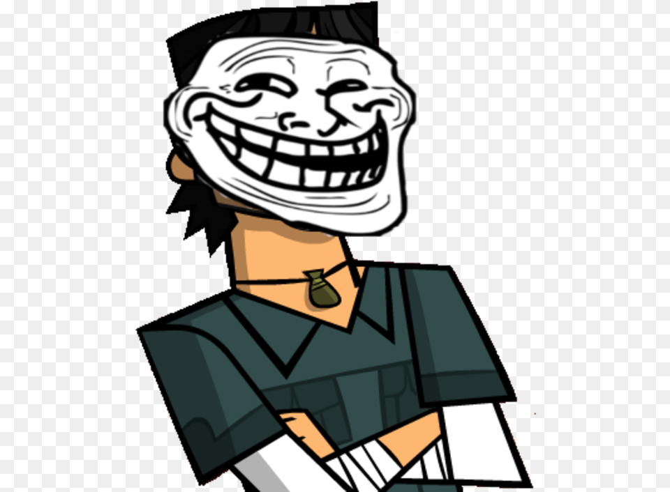 Troll Face With Body Chris Mcclain Total Drama, Publication, Book, Comics, Art Free Transparent Png