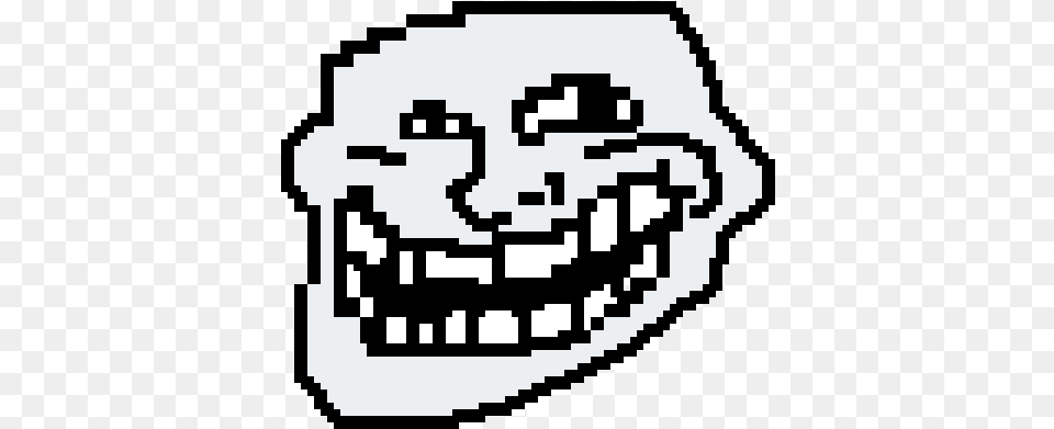Troll Face With Sunglasses Stencil, Qr Code Free Transparent Png