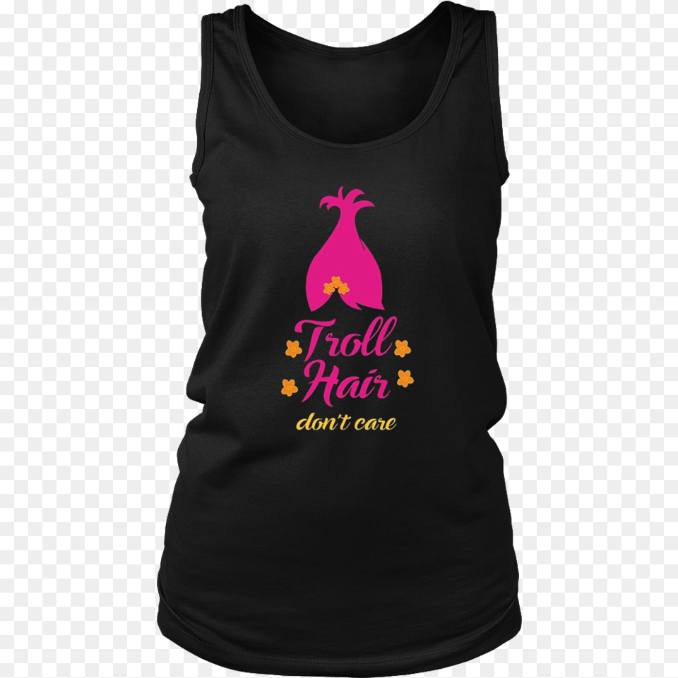 Troll Hair Don T Care Shirt Active Tank, Clothing, Tank Top, Person, Animal Png