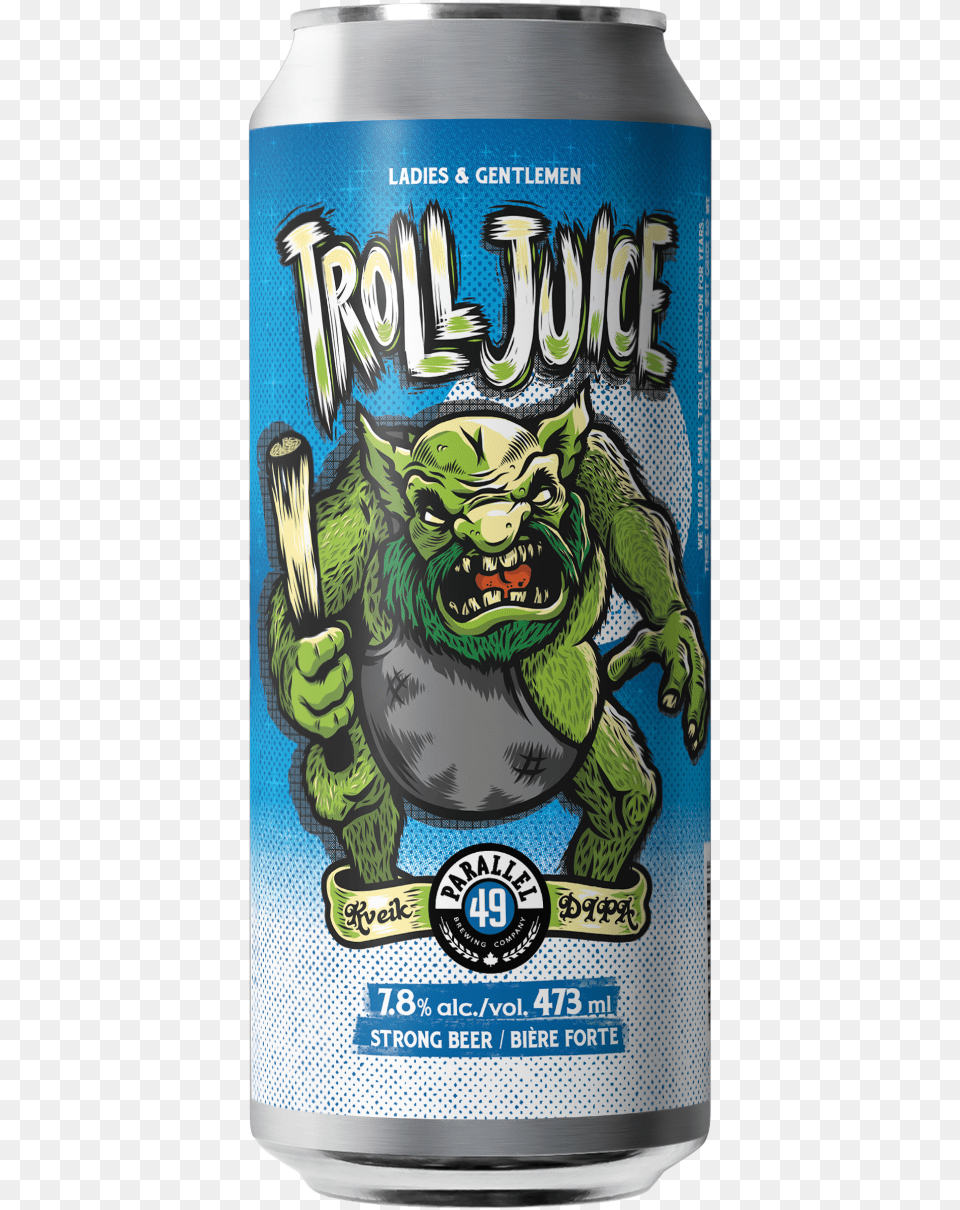 Troll Juice 3d Mock 473ml Parallel 49 Brewing Company, Alcohol, Lager, Beer, Beverage Free Png