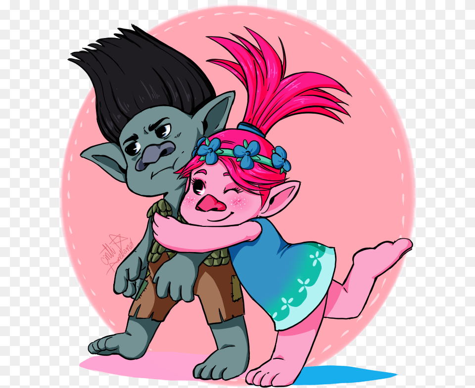 Troll Love By Taledemon Clipart Royalty Trolls Poppy And Branch Love, Book, Comics, Publication, Baby Png