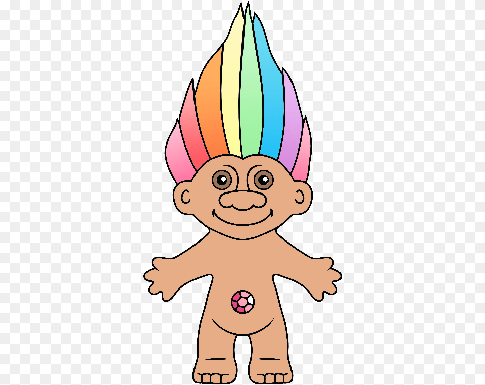 Troll Magic Troll Rainbow, Baby, Person, Cartoon, Face Free Transparent Png