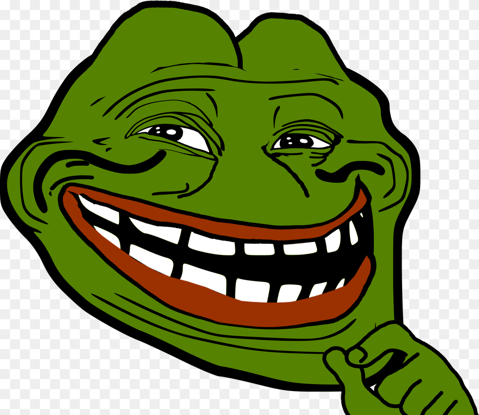 Troll Pepe, Green, Person, Body Part, Mouth Png Image