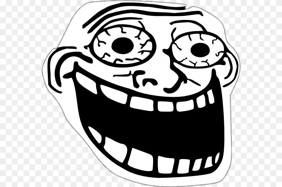 Troll Troll Face Lol Xd Excited Troll Face, Stencil, Teeth, Body Part, Person Free Png Download