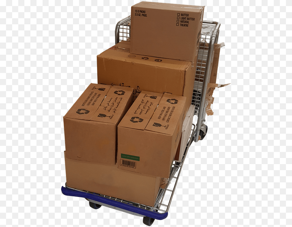 Trolley Boxes Moving Delivery Identification, Box, Cardboard, Carton, Package Png Image