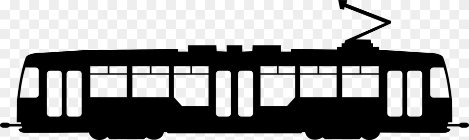 Trolley Rail Transport Rapid Transit Train Silhouette Tramway Svg, Gray Free Png Download