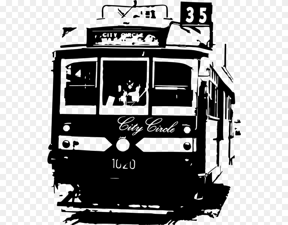 Trolley Trams In Melbourne City Circle Tram Cartoon City Circle Tram, Gray Png Image