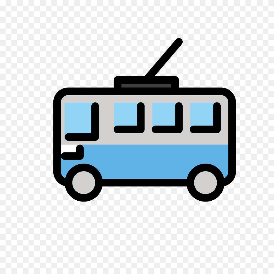 Trolleybus Emoji Clipart, Bus, Van, Transportation, Minibus Png