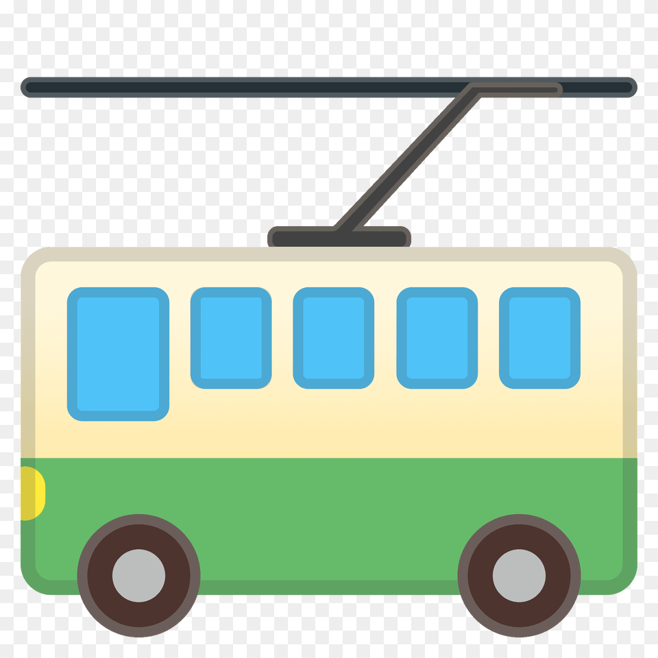 Trolleybus Emoji Clipart, Bus, Transportation, Vehicle Free Transparent Png