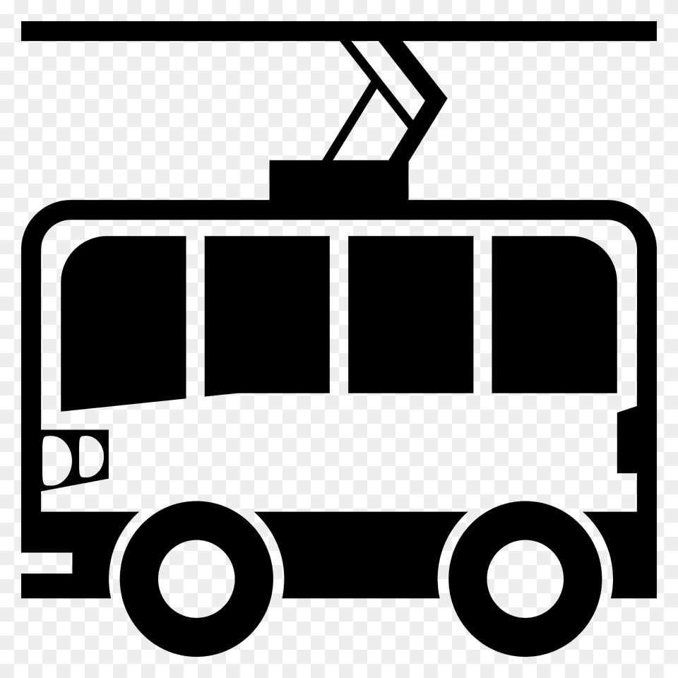 Trolleybus Emoji Clipart, Transportation, Vehicle, Bus, Moving Van Free Transparent Png