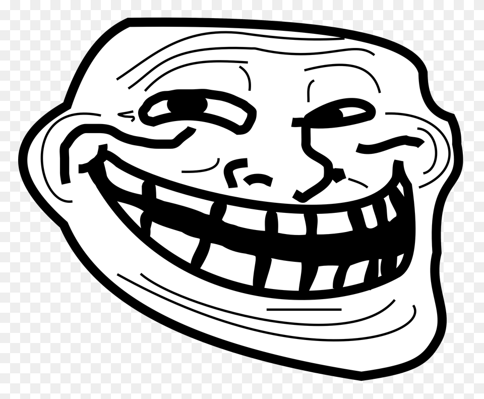 Trollface, Stencil, Art, Body Part, Mouth Free Transparent Png