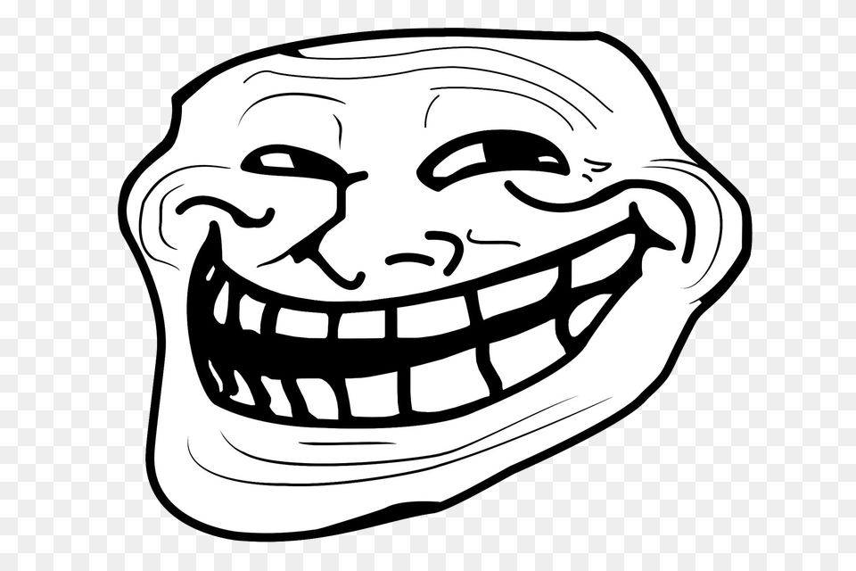 Trollface, Stencil, Art, Body Part, Drawing Free Transparent Png