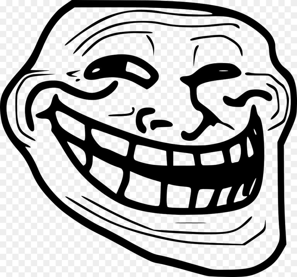 Trollface, Gray Png