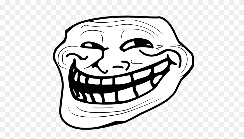 Trollface, Teeth, Stencil, Body Part, Person Png Image