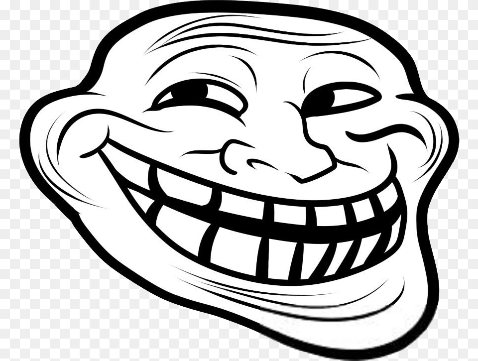 Trollface, Body Part, Mouth, Person, Stencil Free Transparent Png