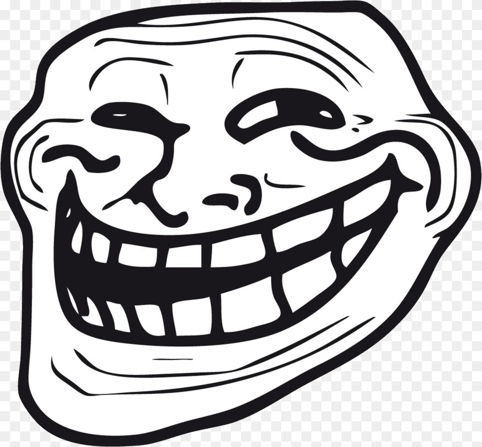 Trollface, Teeth, Stencil, Body Part, Person Free Png