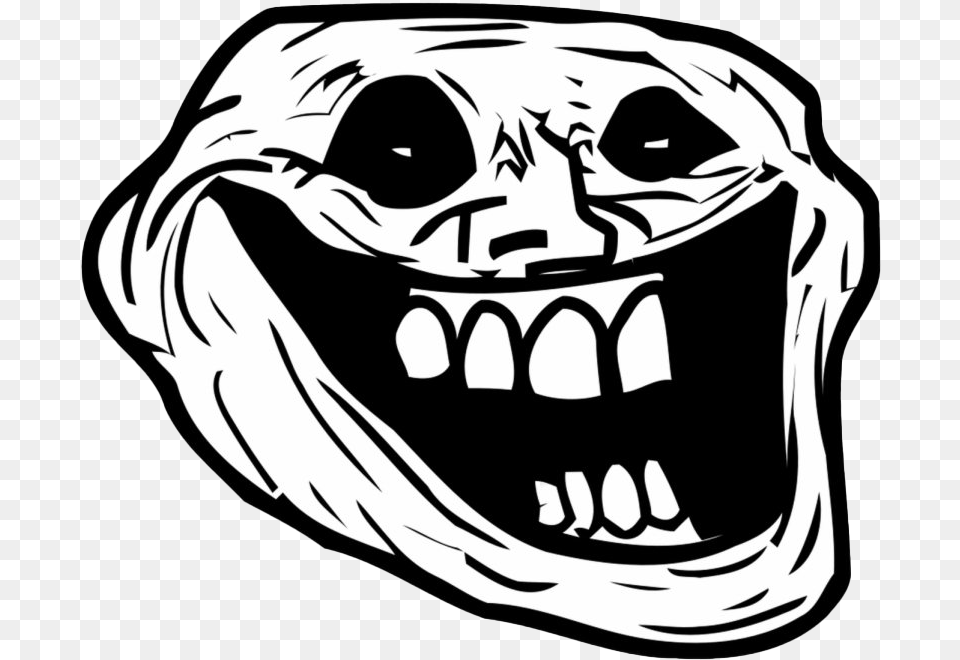 Trollface Background Troll Face, Body Part, Mouth, Person, Teeth Free Transparent Png