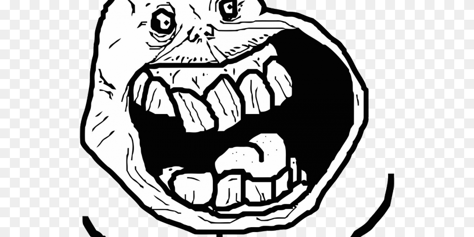 Trollface Clipart Forever Alone Meme, Body Part, Mouth, Person, Teeth Free Transparent Png