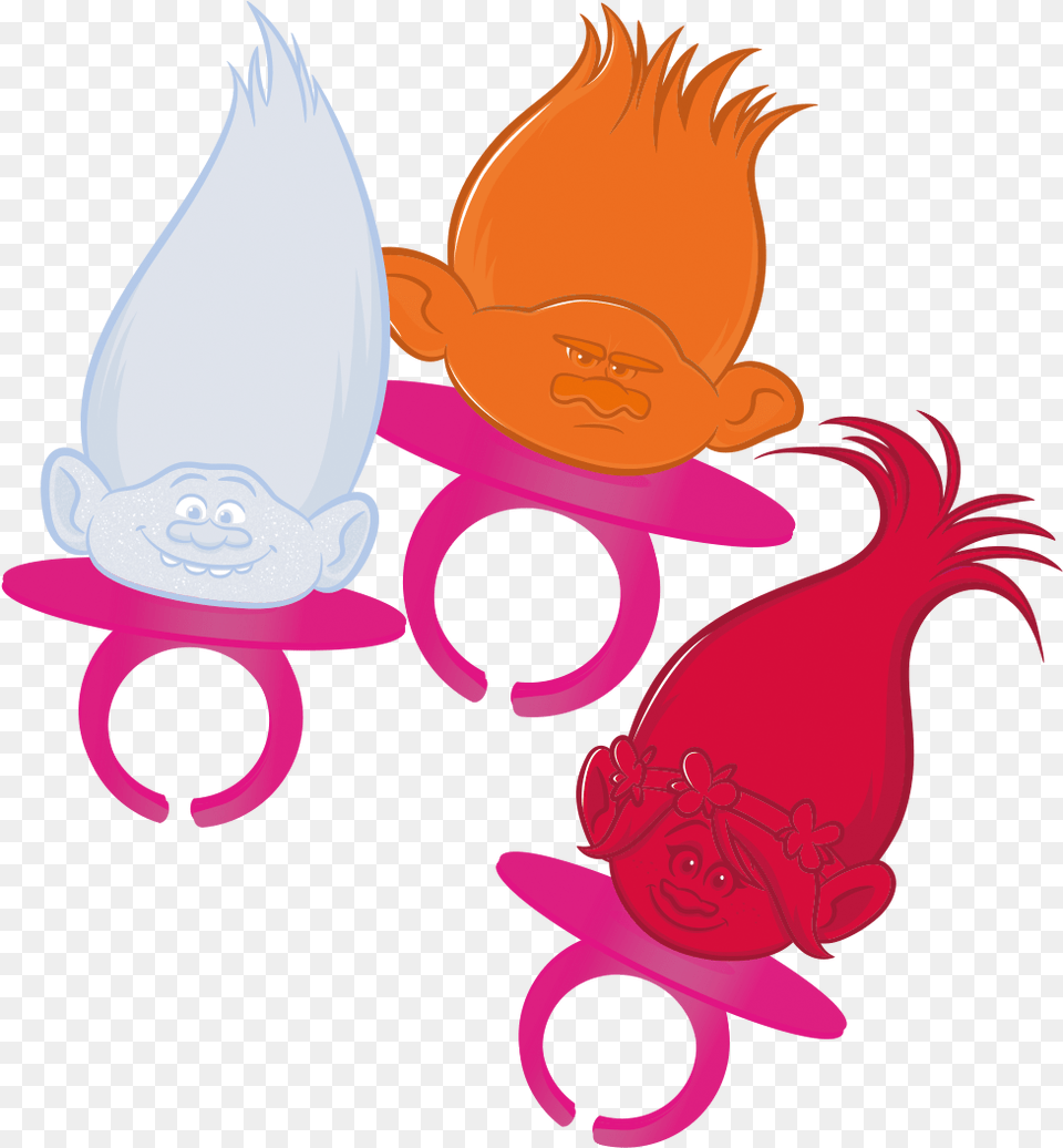 Trolls 3d Candy Ring Pieces, Cartoon, Baby, Person, Animal Free Transparent Png
