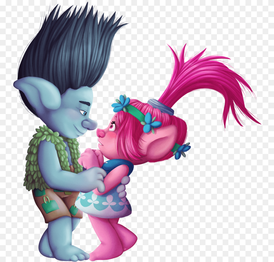 Trolls Branch And Poppy, Book, Comics, Publication, Art Free Png Download