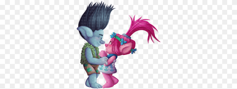 Trolls Disney Poppy And Branch Trolls, Baby, Person, Toy Free Png Download