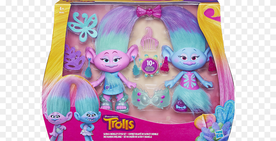 Trolls Fashion Pack Large Dreamworks Trolls Satin And Chenille39s Style Playset, Toy, Doll, Cream, Dessert Png Image