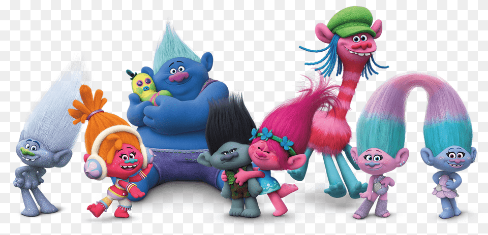 Trolls Group, Baby, Face, Head, Person Free Png