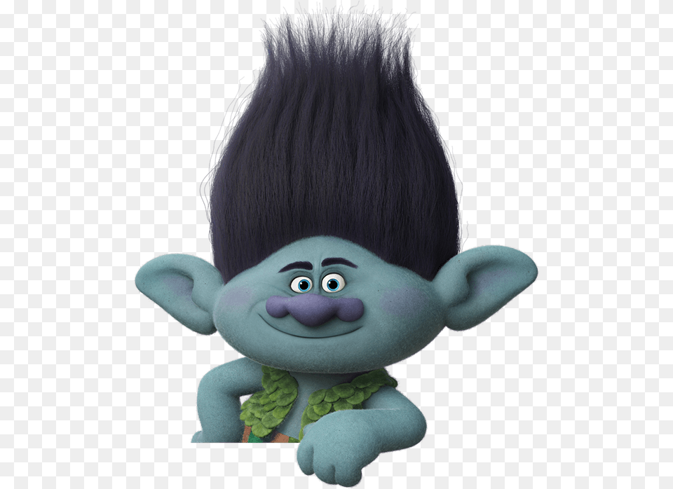 Trolls Movie Party Branch Blue Troll From Trolls, Plush, Toy, Baby, Person Png Image