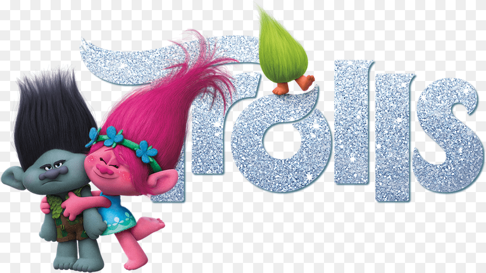 Trolls Movie With Logo Trolls Logo, Baby, Person, Figurine, Doll Free Transparent Png