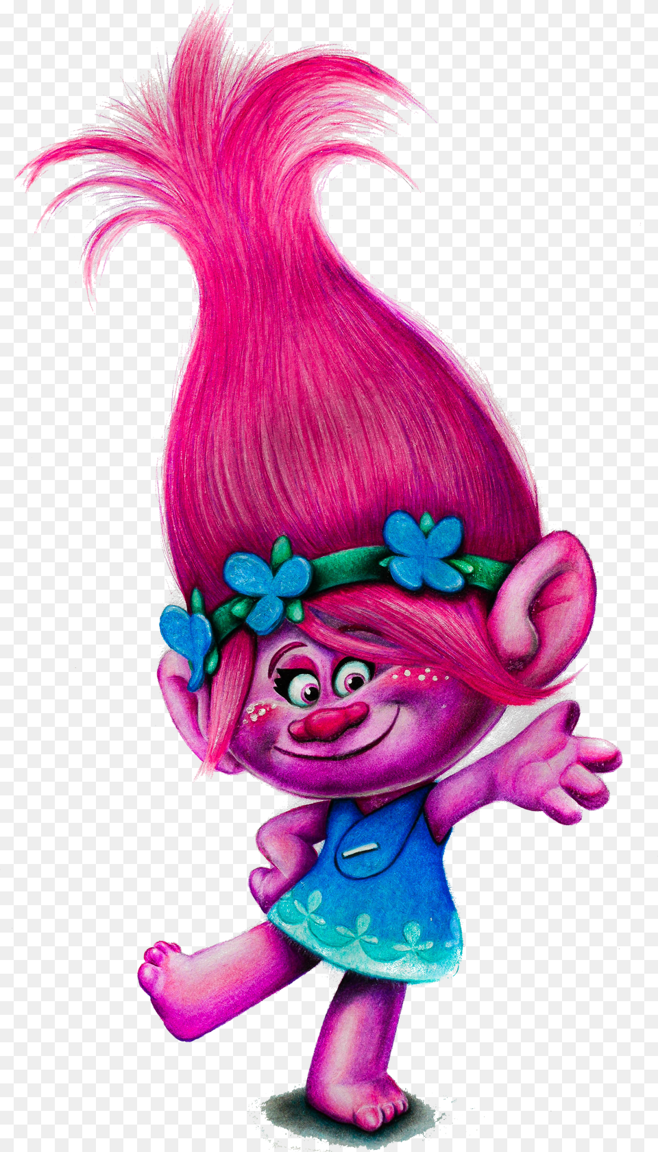 Trolls Party Birthday Poppy Poppy From The Movie Trolls Free Transparent Png