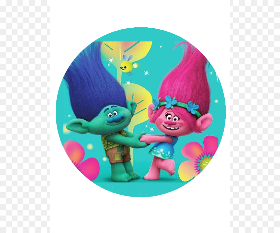 Trolls Poppy And Branch Cake Topper For Birthdays, Doll, Toy, Baby, Person Png