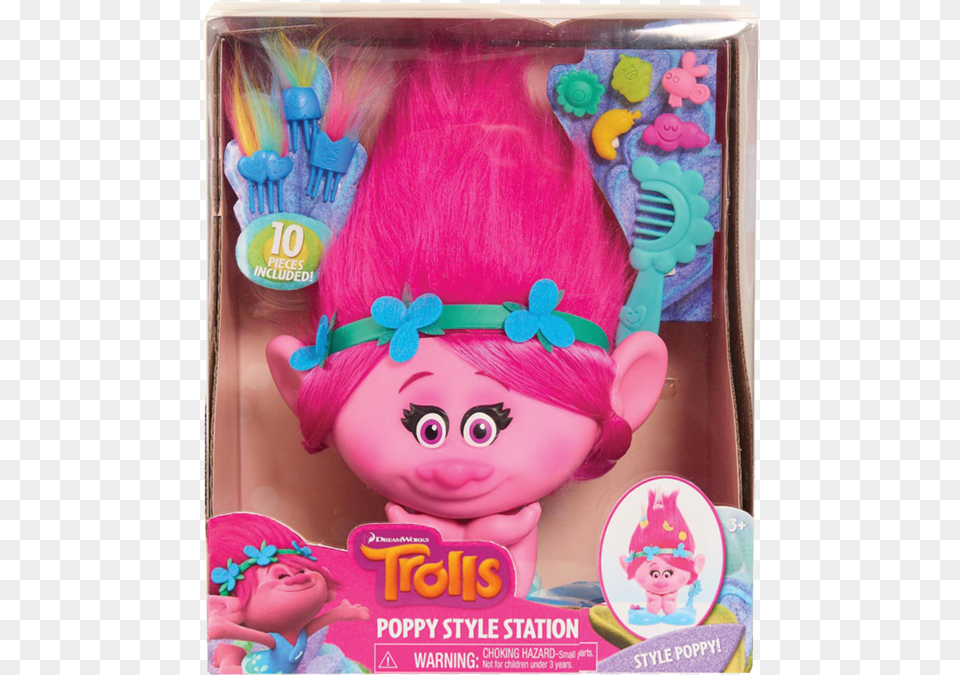 Trolls Poppy Styling Troll Poppy Trolls Style Station, Doll, Toy, Baby, Person Png