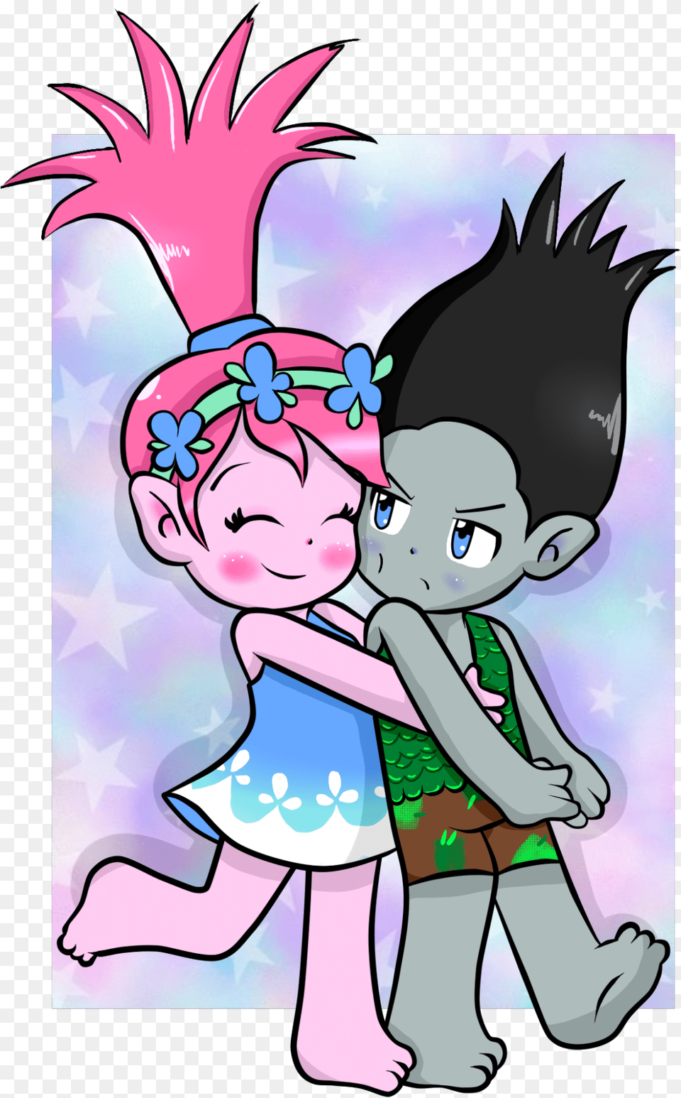 Trolls Poppy Y Ramon Anime Trolls Poppy Y Ramon Love, Book, Comics, Publication, Face Free Transparent Png