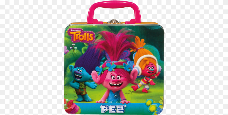 Trolls Tin Briefcase, Bag, Baby, Person Free Png Download