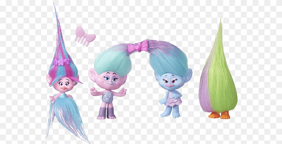 Trolls Troll Town Multi Pack Large Toys Poppy Satin And Chenille, Clothing, Hat, Baby, Person Free Png Download