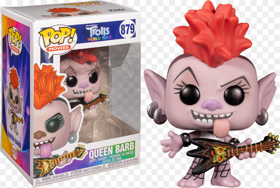 Trolls World Tour Queen Barb Pop Vinyl Figure Trolls Queen Barb Pop, Toy, Figurine, Face, Head Png