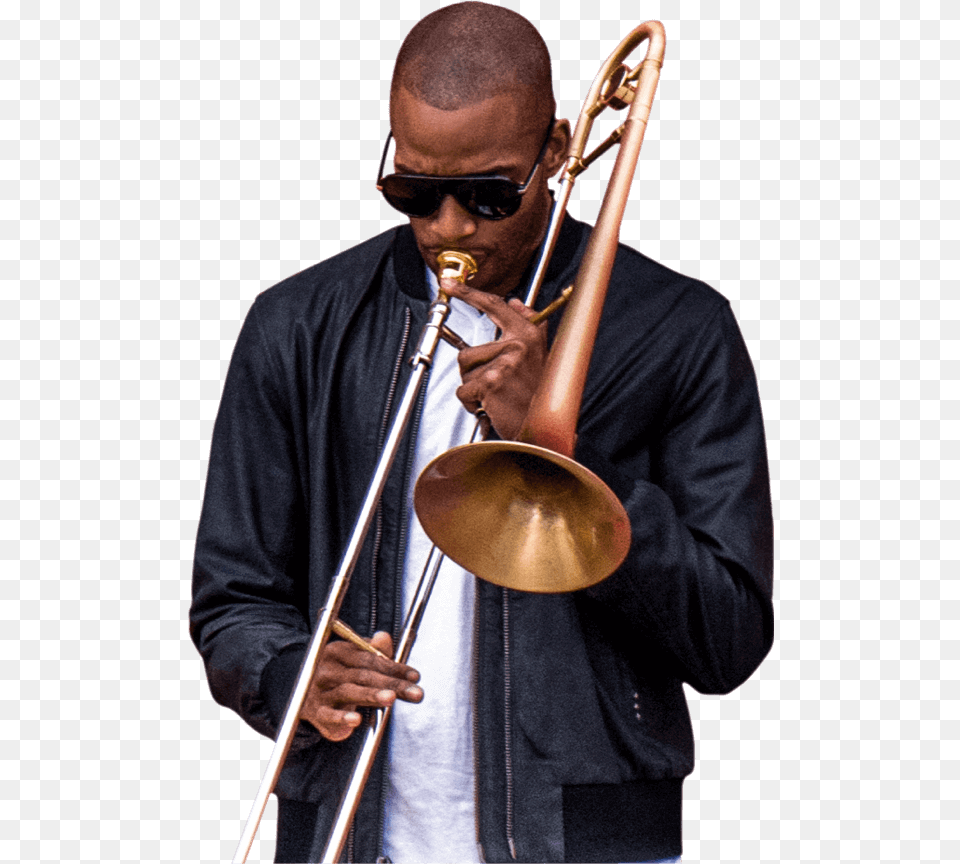 Trombone, Accessories, Sunglasses, Person, Man Free Png Download