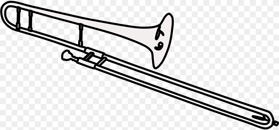 Trombone Black And White, Musical Instrument, Brass Section, Blade, Dagger Free Transparent Png