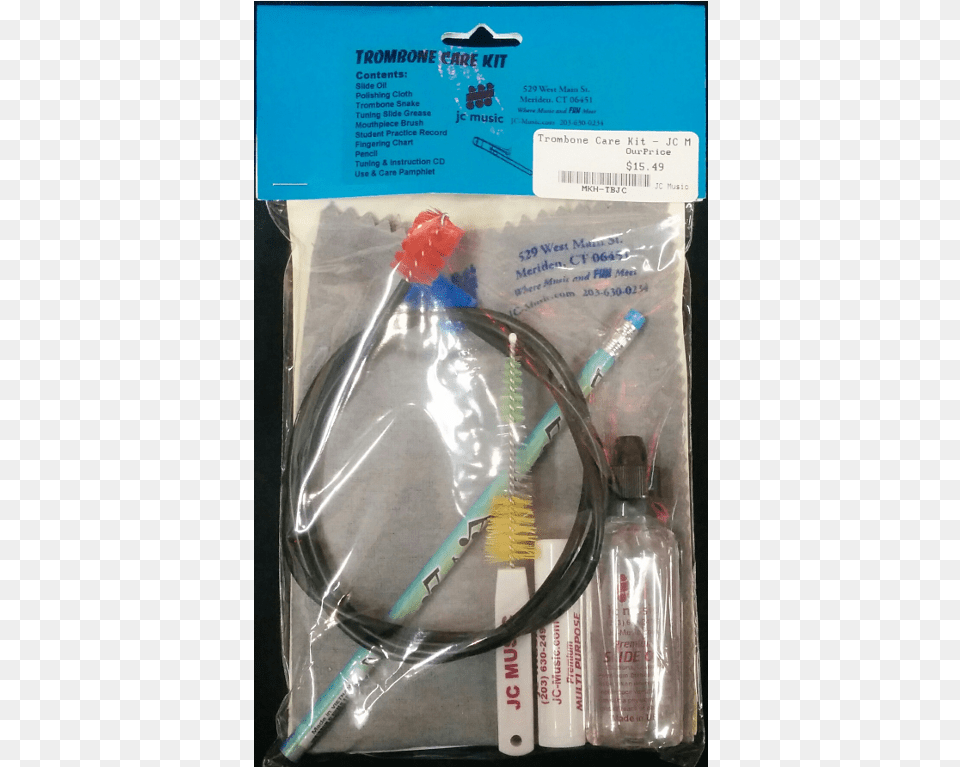 Trombone Care Kit Serial Cable, Brush, Device, Tool Free Png Download