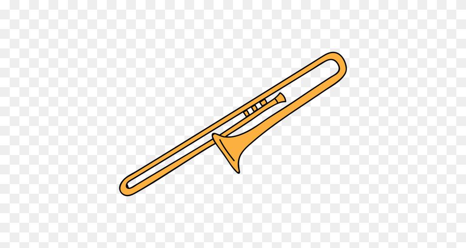 Trombone Musical Instrument Doodle, Musical Instrument, Brass Section, Bow, Weapon Free Transparent Png