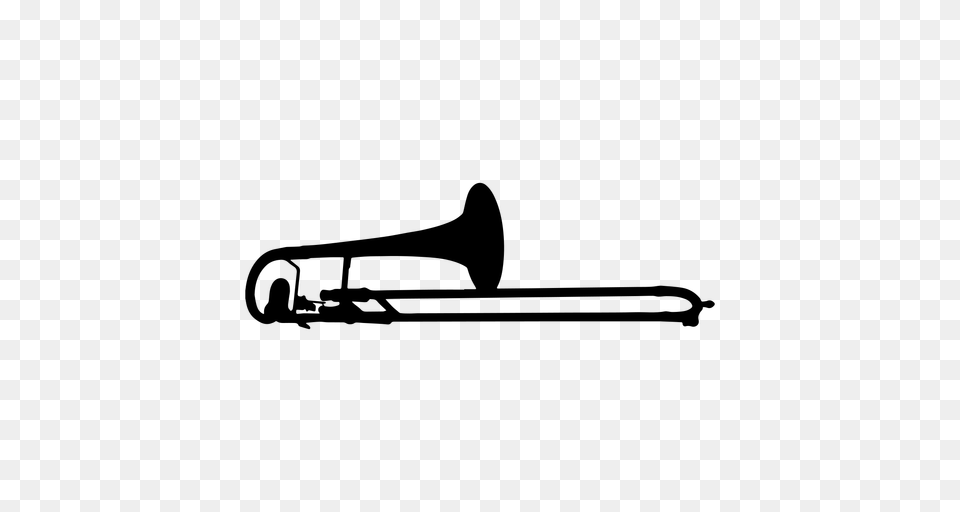 Trombone Musical Instrument Silhouette, Gray Free Transparent Png