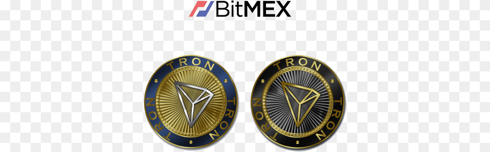 Tron Coin Trx Coin, Gold, Emblem, Symbol Free Transparent Png