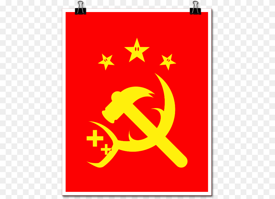 Troopa Poster American Flag With Soviet Symbol Png Image