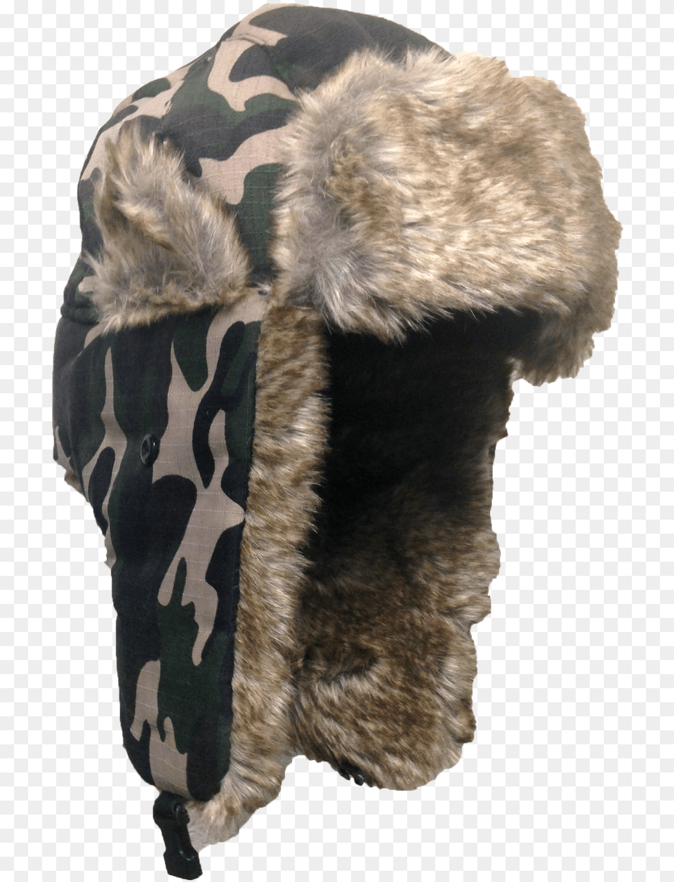 Trooper Beanie In Army Camo Fur Clothing, Animal, Canine, Dog, Mammal Free Transparent Png