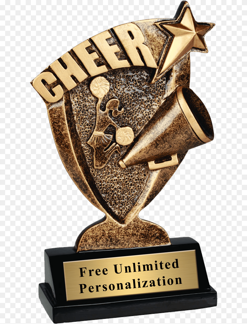 Trophy Clipart Cheer Broadcast Cheer Trophy, Bronze Free Png Download