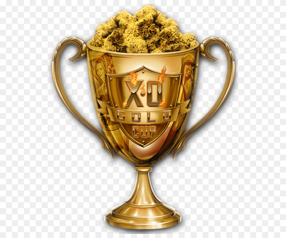 Trophy Golden Gold Cup Concacaf Wilmington Angeles Trophy, Food, Cream, Dessert, Ice Cream Free Transparent Png