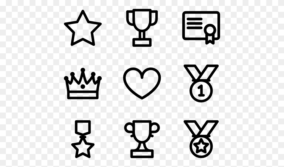 Trophy Icons, Gray Free Png Download