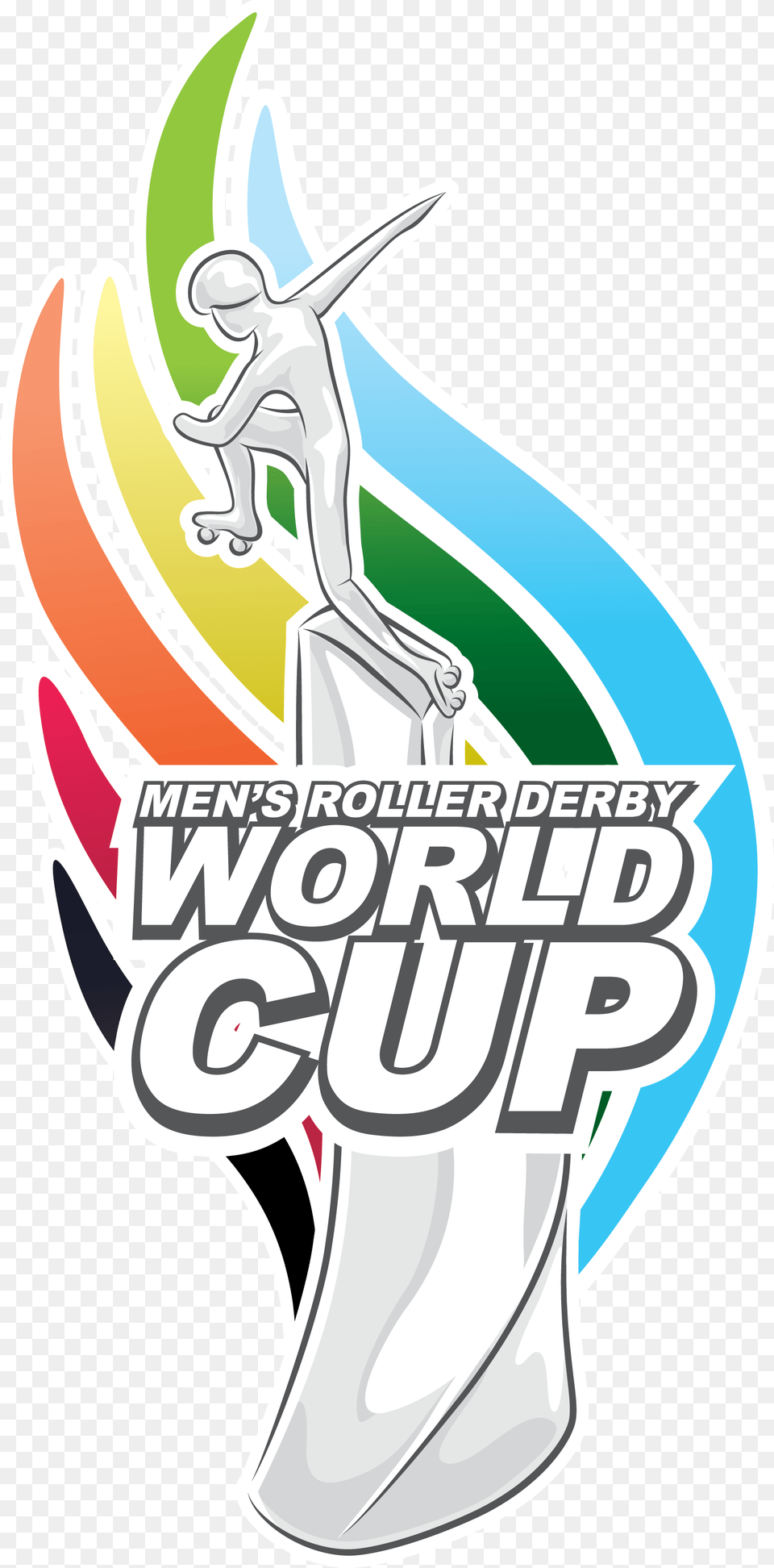 Trophy Logo For The Men S Roller Derby World Cup Men39s Roller Derby World Cup, Book, Comics, Publication, Art Free Png