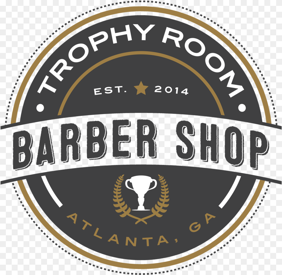 Trophy Room Barber Shop Barbershop Logo, Alcohol, Beer, Beverage, Architecture Png Image