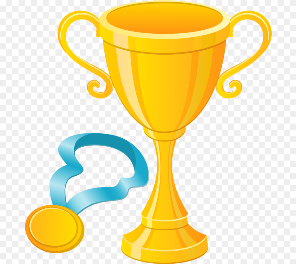 Trophy With Gold Medal Image Purepng Trophy And Medal Clipart, Bottle, Shaker Free Png